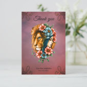 Prachtige vrouw met haar lange, golvende haren bedankkaart (Staand voorkant)