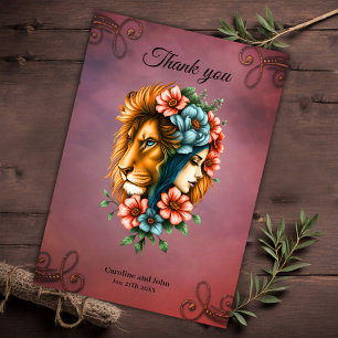 Prachtige vrouw met haar lange, golvende haren bedankkaart