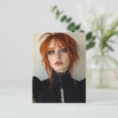 Prachtige vrouw met rood haar briefkaart (Staand voorkant)