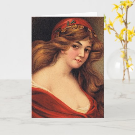 Prachtige  vrouw, Moederdag Kaart (Gele Bloem)