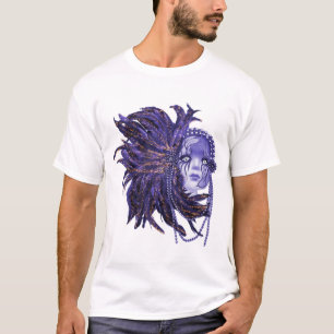 Prachtige vrouw T-shirt voor mannen in Paars
