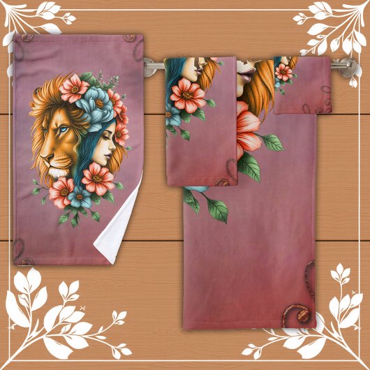 Prachtige vrouw wiens lange, vloeiende haar bad handdoek