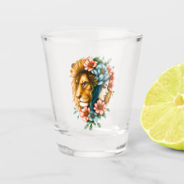 Prachtige vrouw wiens lange, vloeiende haar shot glas