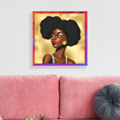 Prachtige vrouwen met een Afrikaanse stijl Canvas Afdruk (Insitu (Woonkamer))