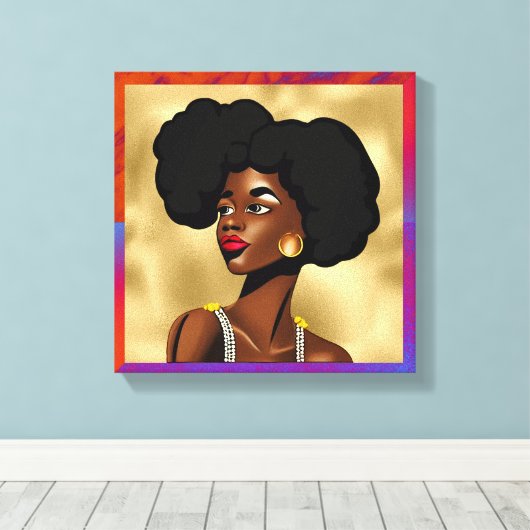 Prachtige vrouwen met een Afrikaanse stijl Canvas Afdruk (Insitu (Houten vloer))