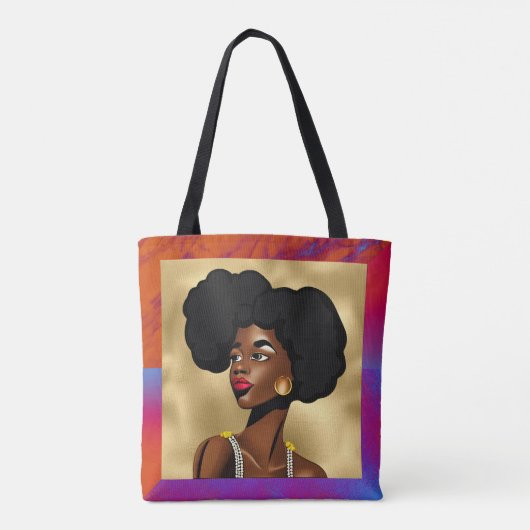Prachtige vrouwen met een Afrikaanse stijl Tote Bag (Achterkant)