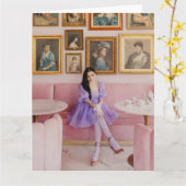 prachtige vrouwen met schilderijen gevouwen wenska kaart (Gele Bloem)