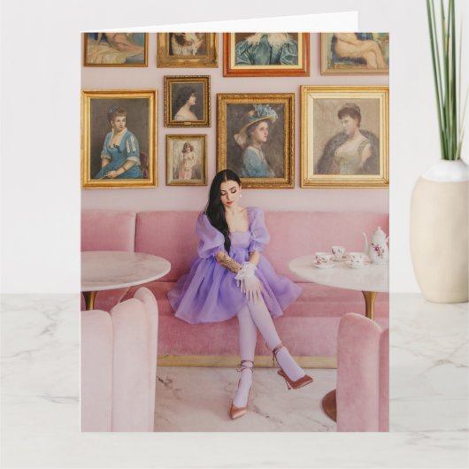 prachtige vrouwen met schilderijen gevouwen wenska kaart (Voorkant)