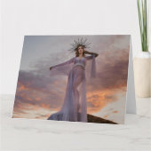 prachtige vrouwen op het wenskaart van rock kaart (Voorkant)