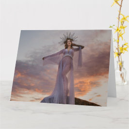 prachtige vrouwen op het wenskaart van rock kaart