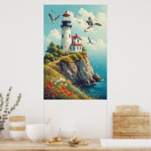 Prachtige vuurtoren poster (Keuken)