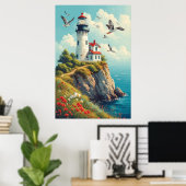 Prachtige vuurtoren poster (Thuiskantoor)