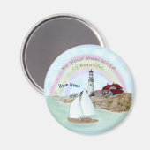 Prachtige vuurtoren rond magneet (Voorkant / Achterkant)