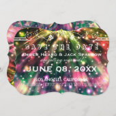 Prachtige vuurwerk trouwkaart Save the Date kaarte Kaart (Voorkant / Achterkant)