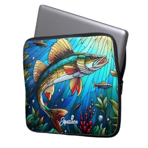 Prachtige Walleye Pike in Lake Laptop Sleeve