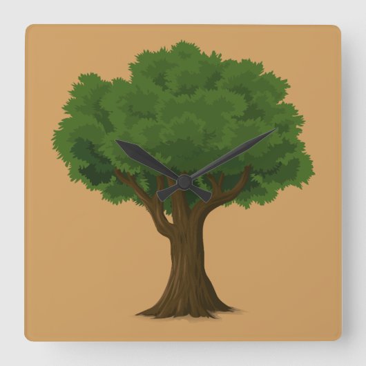 Prachtige wandklok in het ontwerp van de boom (Voorkant)