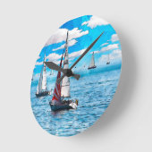 Prachtige wandklok - zeilboten (Hoek)