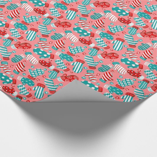 Prachtige wanten cadeau wrap cadeaupapier (Hoek)