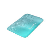 Prachtige waterblauwe munt en turquoise glitter dr badmat (Gekanteld)