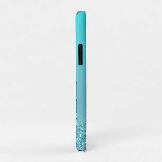 Prachtige waterblauwe munt en turquoise glitter dr Case-Mate iPhone case (Achterkant/rechts)