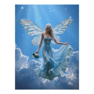 Prachtige Waterman-fee in de wolken Perfect Poster