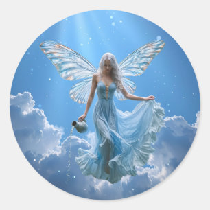 Prachtige Waterman-fee in de wolken Ronde Sticker