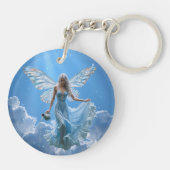 Prachtige Waterman-fee in de wolken Sleutelhanger (Achterkant)