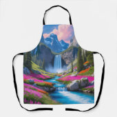 Prachtige waterval en berglandschap douche schort (Voorkant)