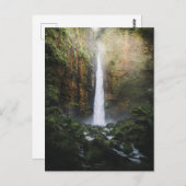 Prachtige waterval in Java, Indonesië, Foto Briefkaart (Voorkant / Achterkant)