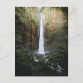 Prachtige waterval in Java, Indonesië, Foto Briefkaart (Voorkant)