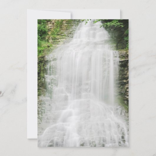 Prachtige watervallandbruiloft kaart (Achterkant)