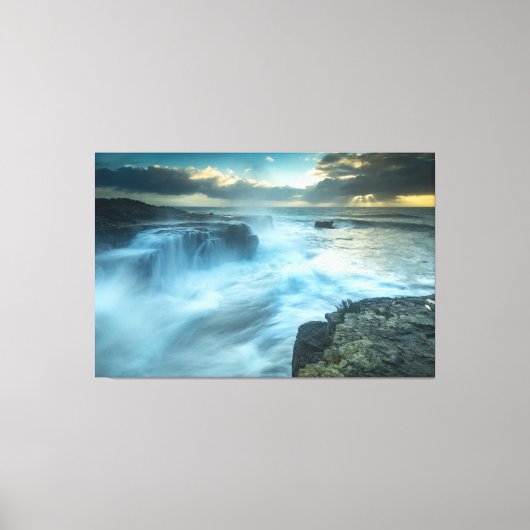 Prachtige watervallen landschap canvas afdruk (Voorkant)