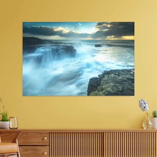 Prachtige watervallen landschap canvas afdruk (Insitu (Woonkamer))