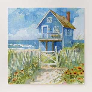 Prachtige Waterverf Beach Cottage Legpuzzel