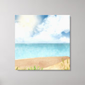 Prachtige Waterverf Beach Scene Canvas Afdruk (Voorkant)