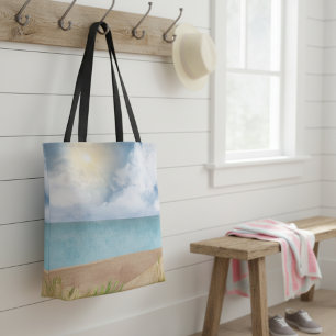 Prachtige Waterverf Beach Scene Tote Bag
