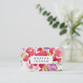 Prachtige waterverf bloem visitekaartje (Staand voorkant)