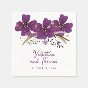 Prachtige Waterverf bloemen papier servet