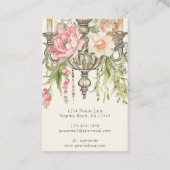 Prachtige Waterverf bloemkroonluchter Visitekaartje (Achterkant)