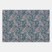 Prachtige waterverf bloempatroontrio inpakpapier vel (Voorkant)