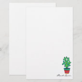 Prachtige Waterverf cactus in prachtige pot Briefpapier (Voorkant / Achterkant)