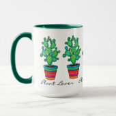 Prachtige Waterverf cactus in prachtige pot Mok (Links)
