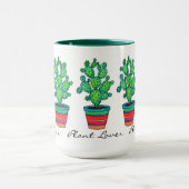 Prachtige Waterverf cactus in prachtige pot Mok (Midden)