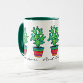 Prachtige Waterverf cactus in prachtige pot Mok (Voorkant links)