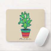 Prachtige Waterverf cactus in prachtige pot Muismat (Met muis)