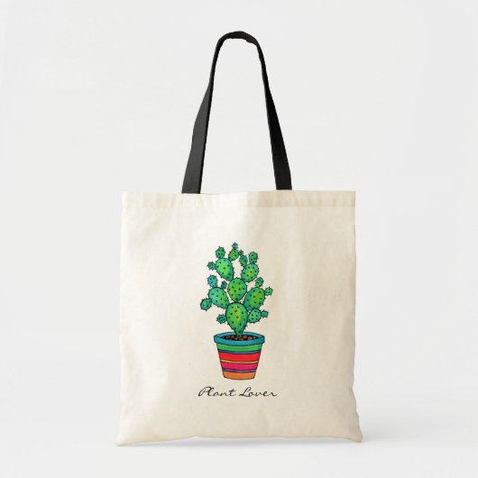 Prachtige Waterverf cactus in prachtige pot Tote Bag (Voorkant)