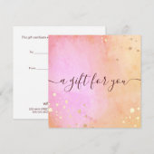 Prachtige Waterverf Cadeaubon (Voorkant / Achterkant)