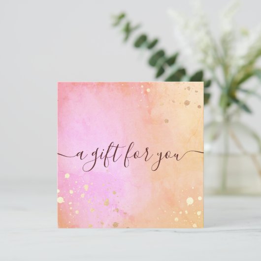 Prachtige Waterverf Cadeaubon (Staand voorkant)