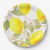 Prachtige waterverf-citroen papieren bordje (Voorkant)