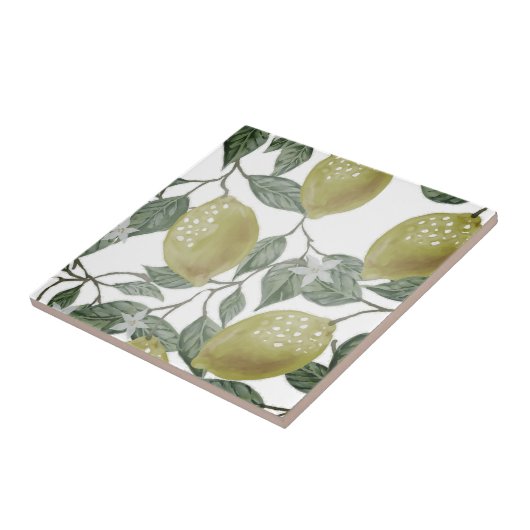 Prachtige waterverf-citroen tegeltje (Zijkant)